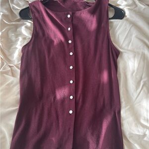 Wild Fable Burgundy Sleeveless Blouse